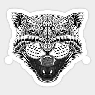 digital tribal tiger Sticker